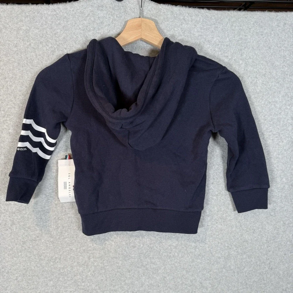 SOL ANGELES Boys Cotton Full Zipped Long Sleeve Jacket navy blue Size 2T